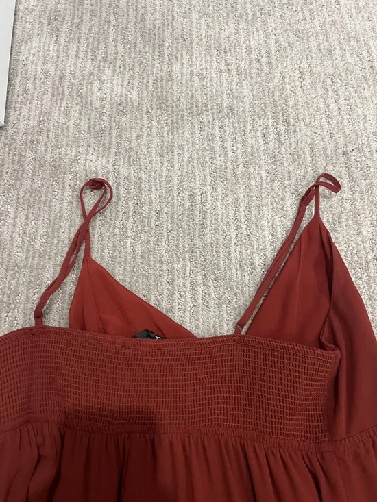 Dynamite Rust Spaghetti-Strap Tiered Maxi Dress - Picture 4 of 4